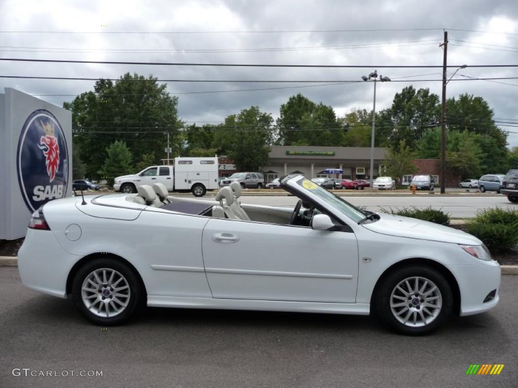 Arctic White 2009 Saab 9-3 2.0T Convertible Exterior Photo #44978525