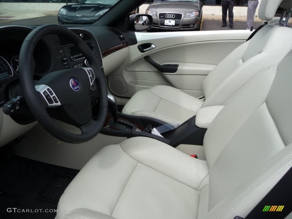 Parchment Interior 2009 Saab 9-3 2.0T Convertible Photo #44978589
