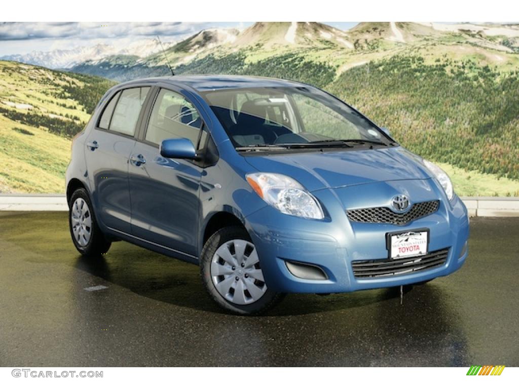 Bayou Blue Pearl 2011 Toyota Yaris 5 Door Liftback Exterior Photo #44980914