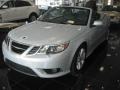 2009 Snow Silver Metallic Saab 9-3 Aero Convertible  photo #2