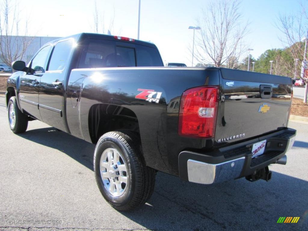 Black 2011 Chevrolet Silverado 2500HD LT Crew Cab 4x4 Exterior Photo #44983758
