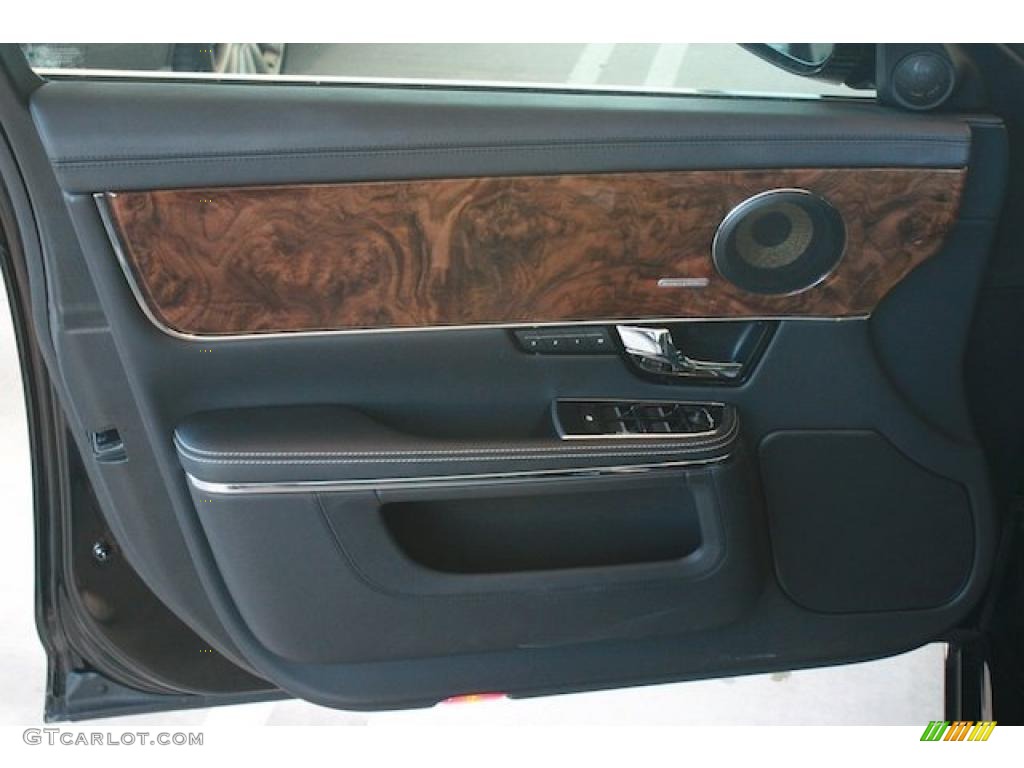 2011 Jaguar XJ XJL Jet Black/Jet Black Door Panel Photo #44984614