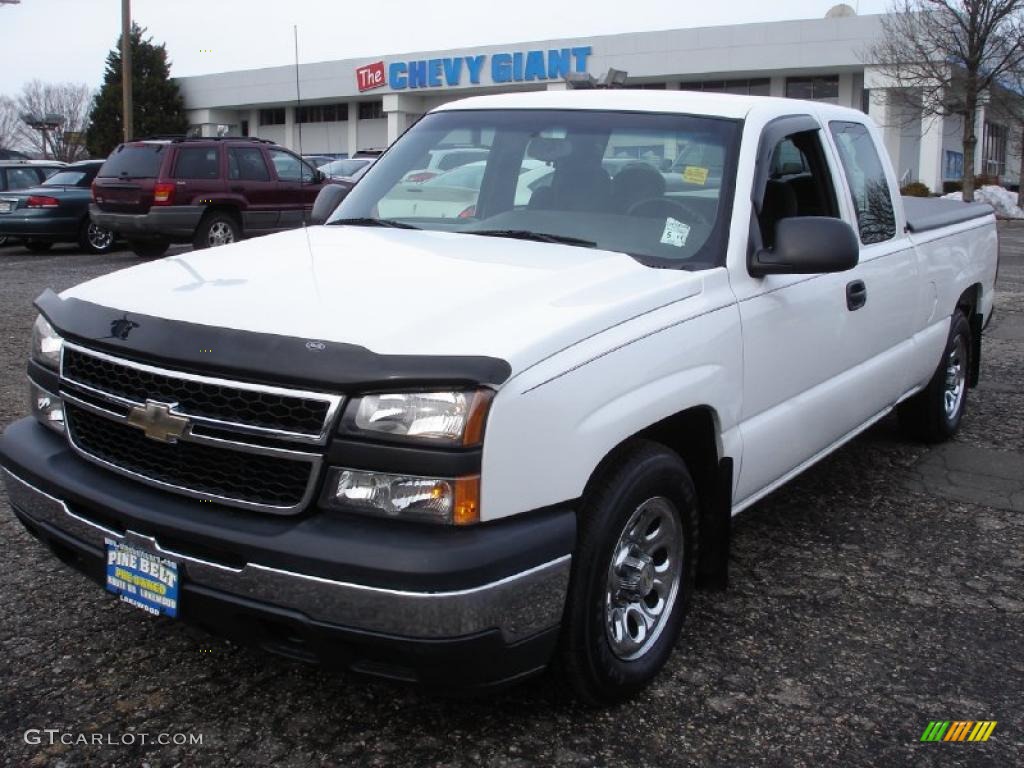 2007 Silverado 1500 Classic LS Extended Cab - Summit White / Dark Charcoal photo #1