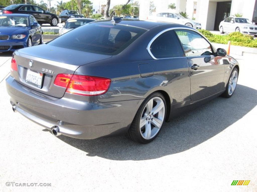 2008 3 Series 335i Coupe - Sparkling Graphite Metallic / Saddle Brown/Black photo #5