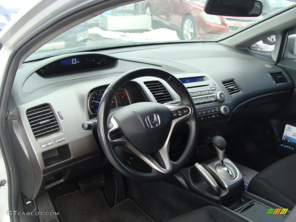 2009 Civic LX-S Sedan - Alabaster Silver Metallic / Black photo #12