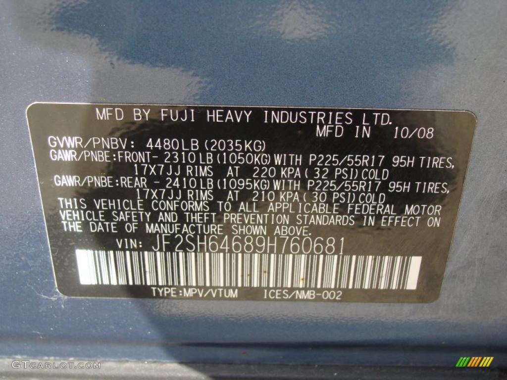 2009 Forester 2.5 X Limited - Newport Blue Pearl / Platinum photo #16