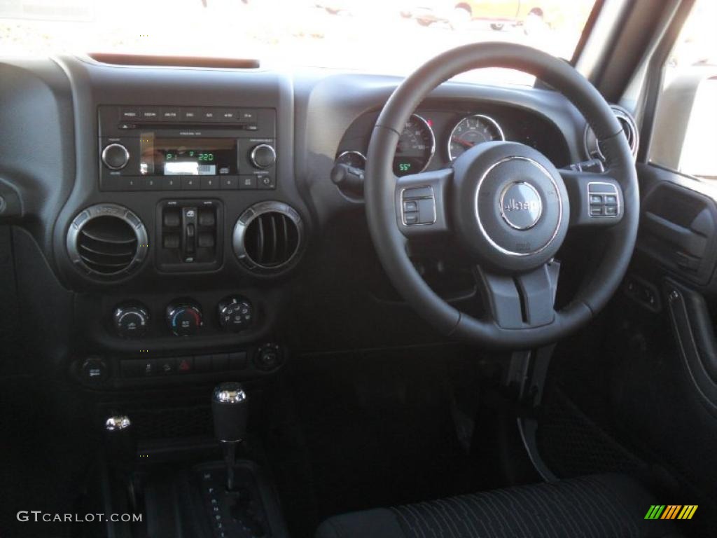Black Interior 2011 Jeep Wrangler Unlimited Sport 4x4 Right Hand Drive Photo #44990518