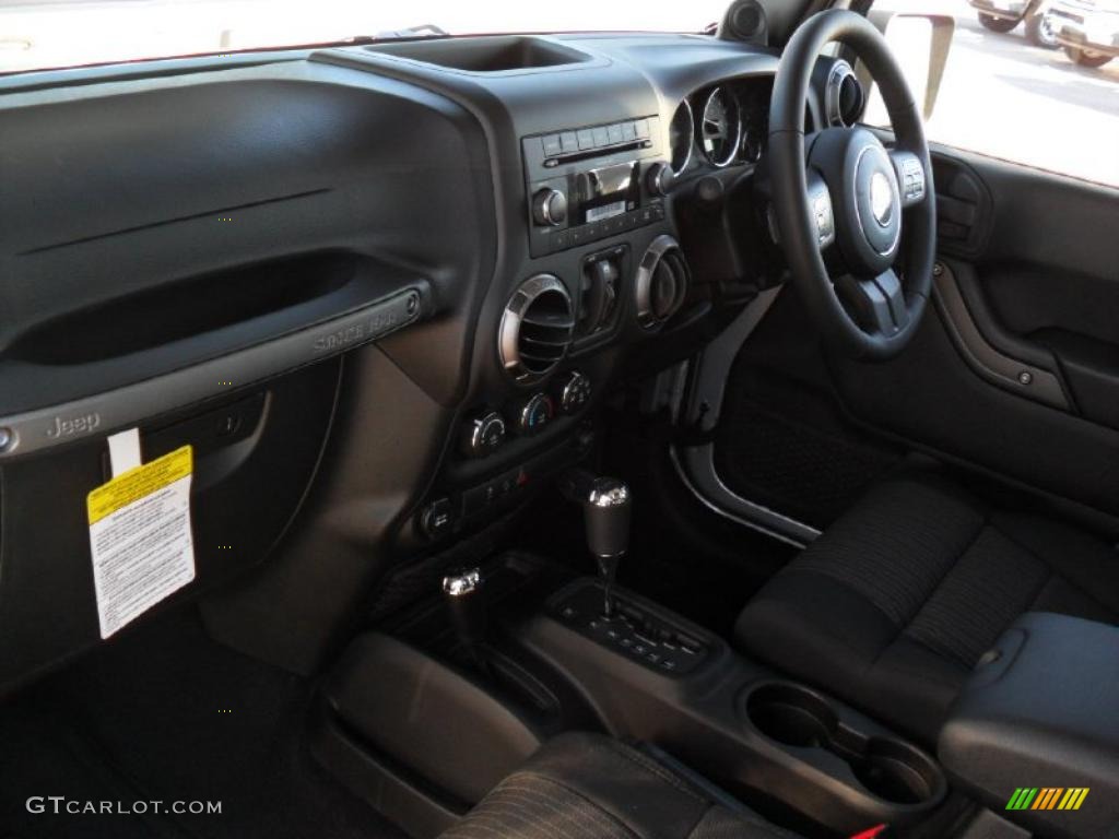 Black Interior 2011 Jeep Wrangler Unlimited Sport 4x4 Right Hand Drive Photo #44990682