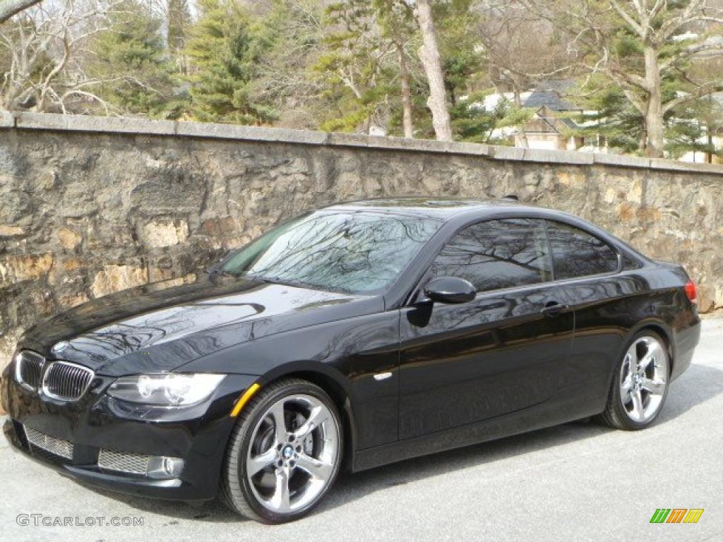 2009 3 Series 335i Coupe - Jet Black / Black photo #4