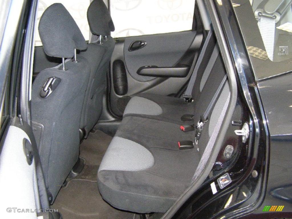 Black/Grey Interior 2008 Honda Fit Sport Photo #45000186