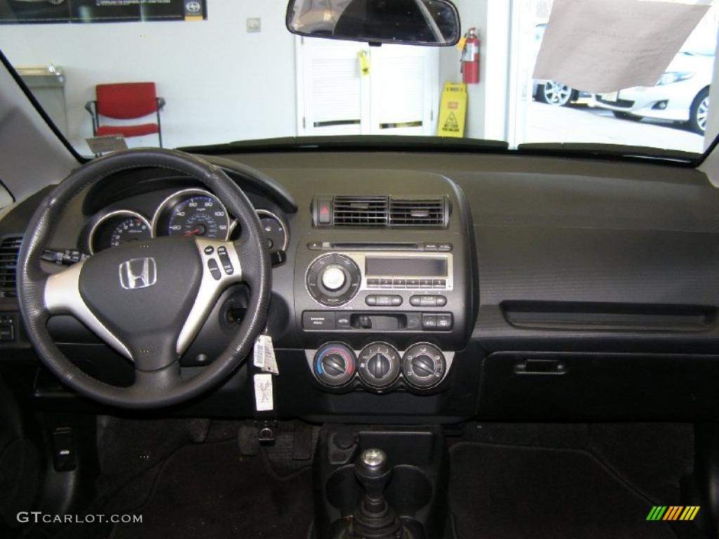 2008 Honda Fit Sport Black/Grey Dashboard Photo #45000198