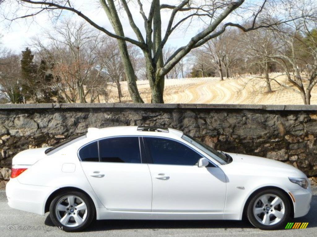 Alpine White 2008 BMW 5 Series 535i Sedan Exterior Photo #45000450