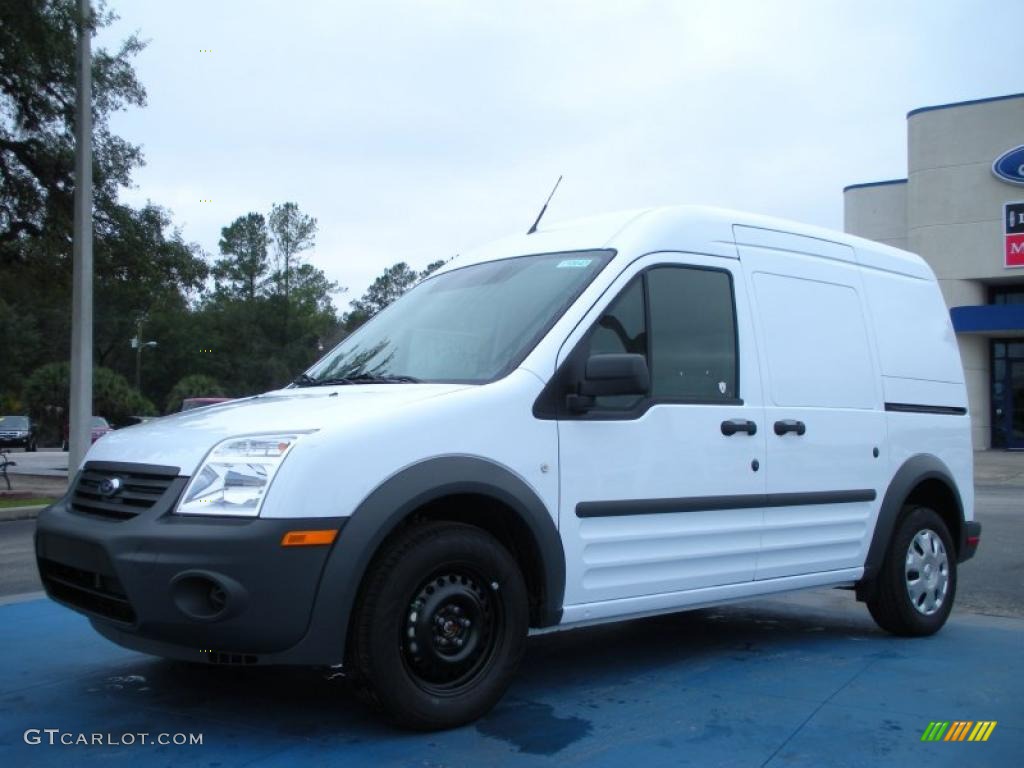 Frozen White 2011 Ford Transit Connect XL Cargo Van Exterior Photo #45000822