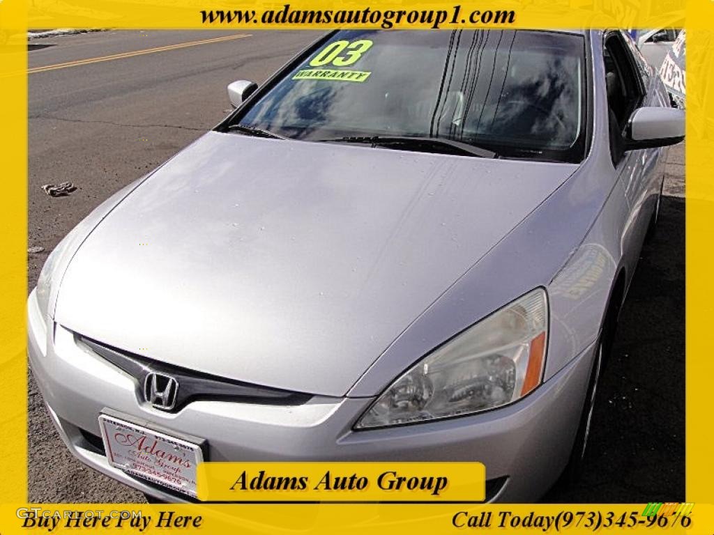 2003 Accord EX Coupe - Satin Silver Metallic / Black photo #1