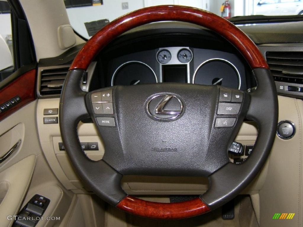 2008 Lexus LX 570 Cashmere Steering Wheel Photo #45002936