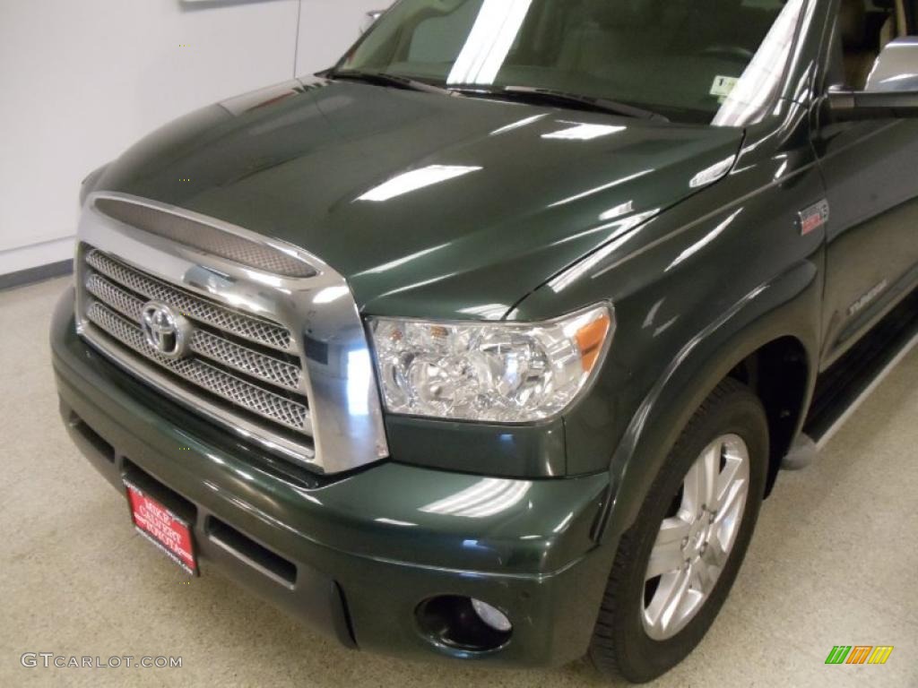 2008 Tundra Limited CrewMax - Timberland Green Mica / Beige photo #5