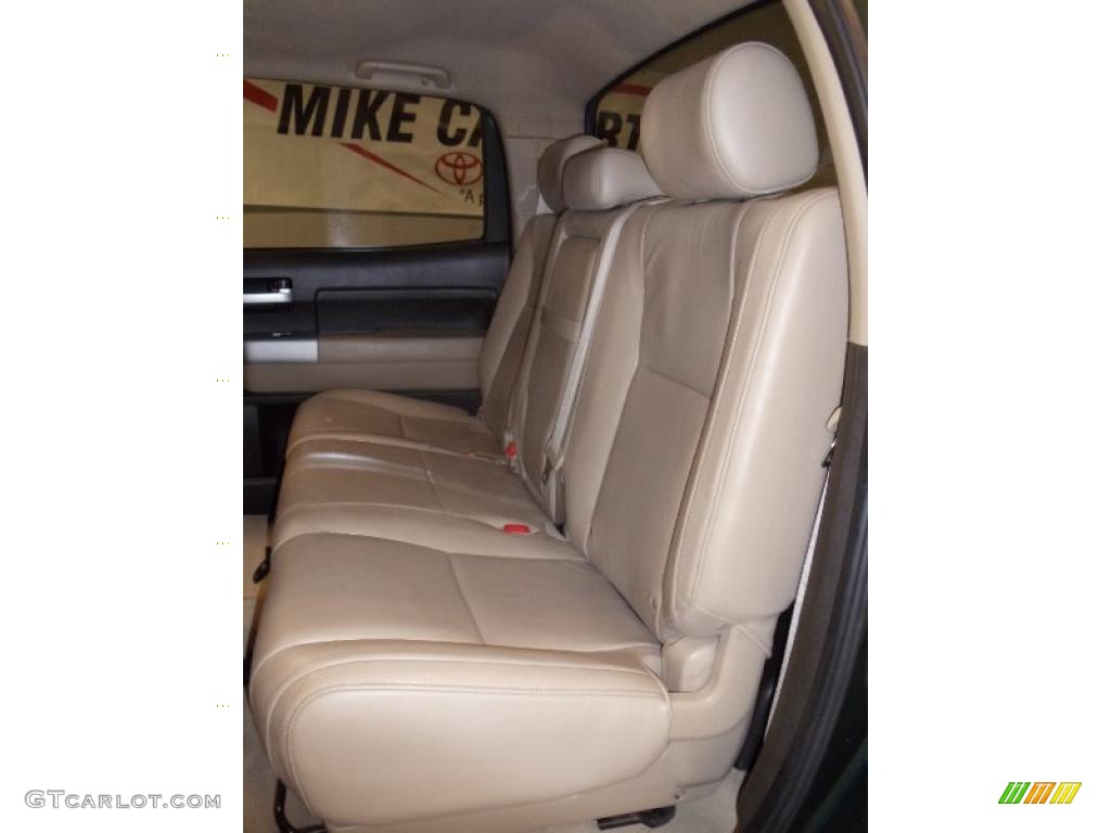 2008 Tundra Limited CrewMax - Timberland Green Mica / Beige photo #30