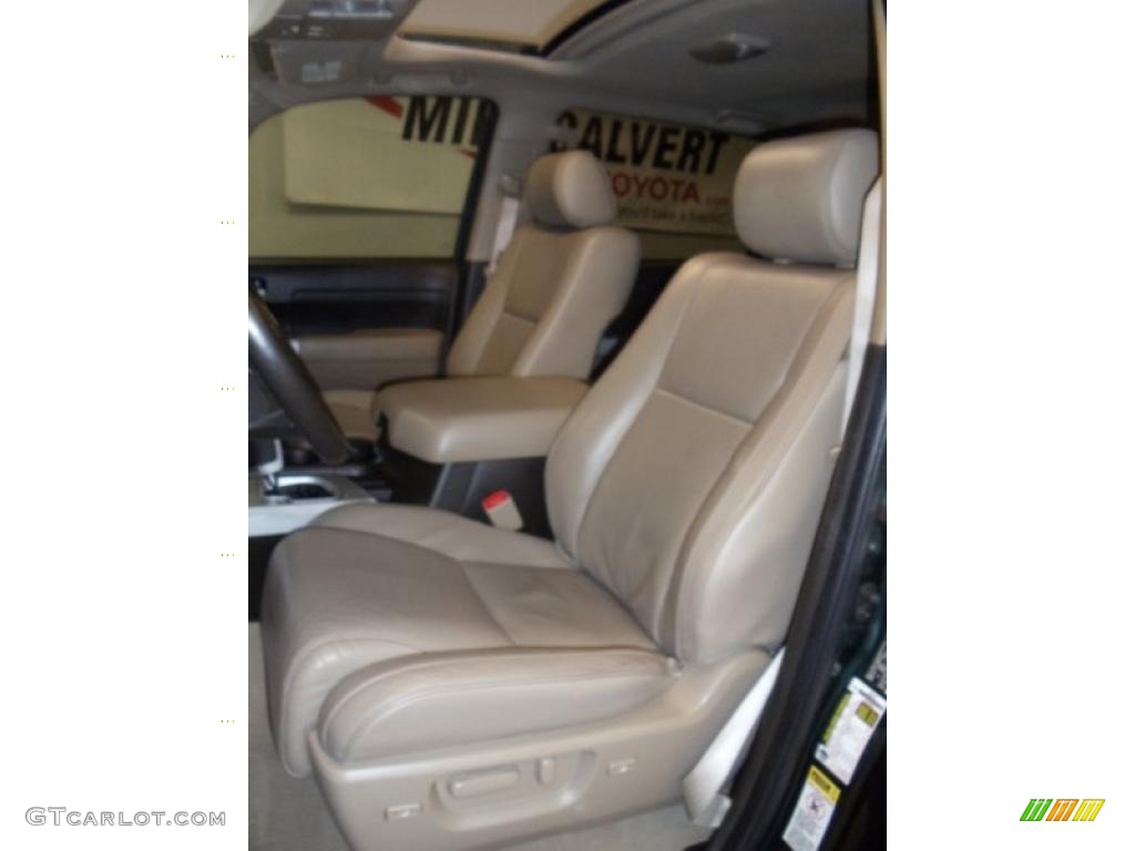 2008 Tundra Limited CrewMax - Timberland Green Mica / Beige photo #31