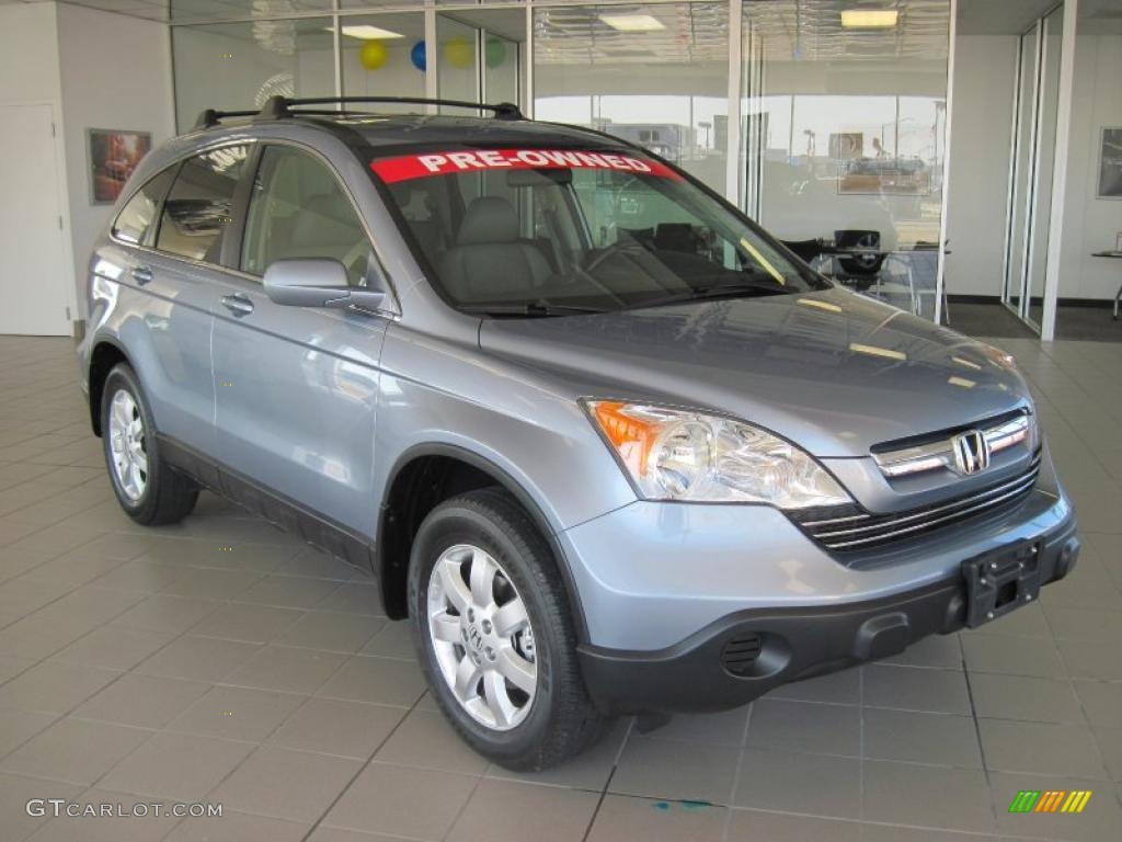 2008 CR-V EX-L - Glacier Blue Metallic / Gray photo #7