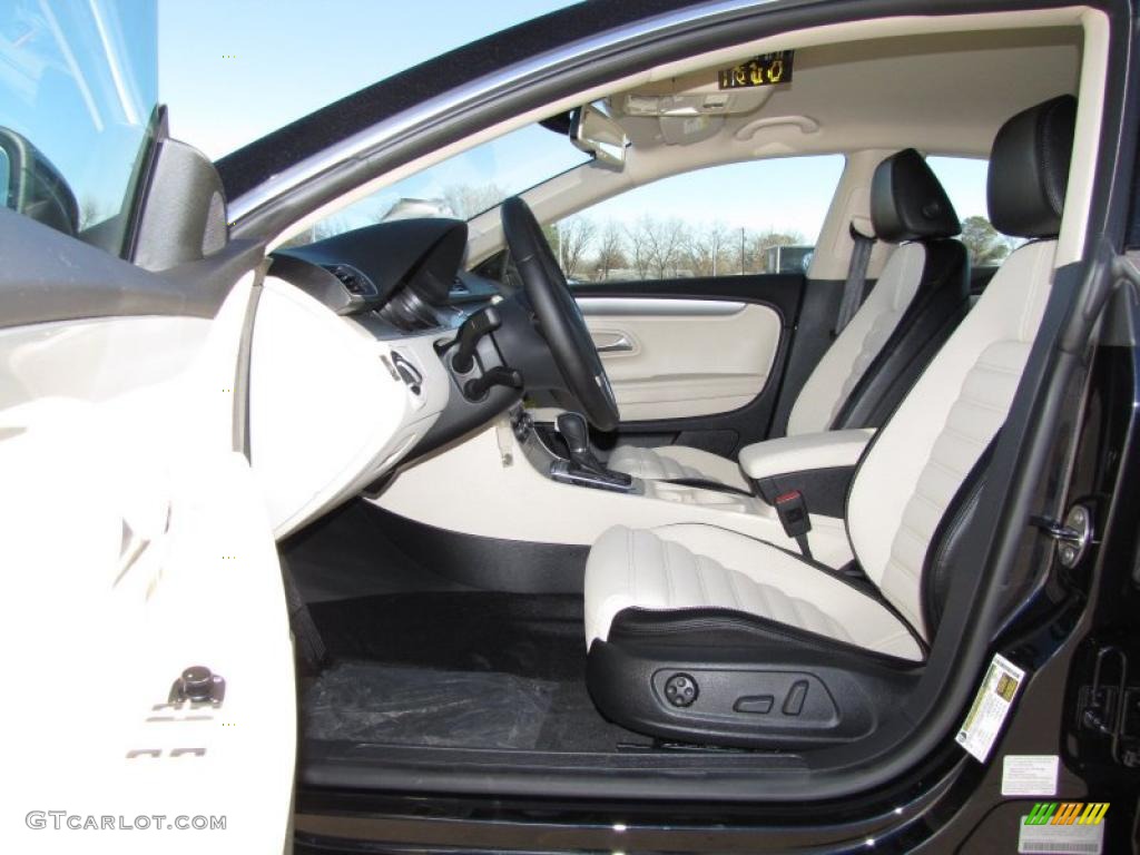Black/Cornsilk Beige Interior 2012 Volkswagen CC Sport Photo #45015451