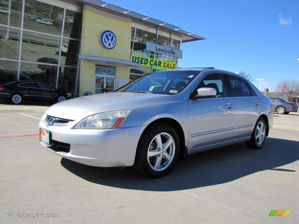 2003 Accord EX-L Sedan - Satin Silver Metallic / Black photo #1