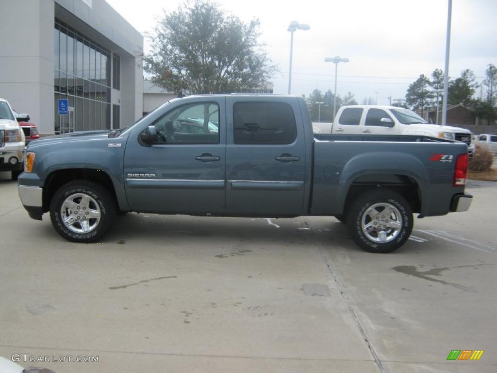 Stealth Gray Metallic 2011 GMC Sierra 1500 SLE Crew Cab 4x4 Exterior Photo #45016943