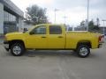 2011 Fleet Yellow GMC Sierra 2500HD SLE Crew Cab 4x4  photo #2
