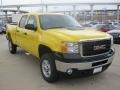 2011 Fleet Yellow GMC Sierra 2500HD SLE Crew Cab 4x4  photo #7