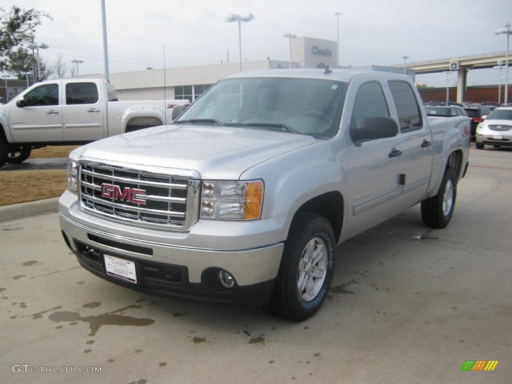 Pure Silver Metallic 2011 GMC Sierra 1500 SLE Crew Cab 4x4 Exterior Photo #45017264