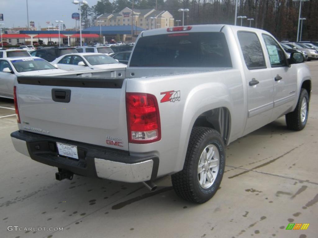 Pure Silver Metallic 2011 GMC Sierra 1500 SLE Crew Cab 4x4 Exterior Photo #45017280