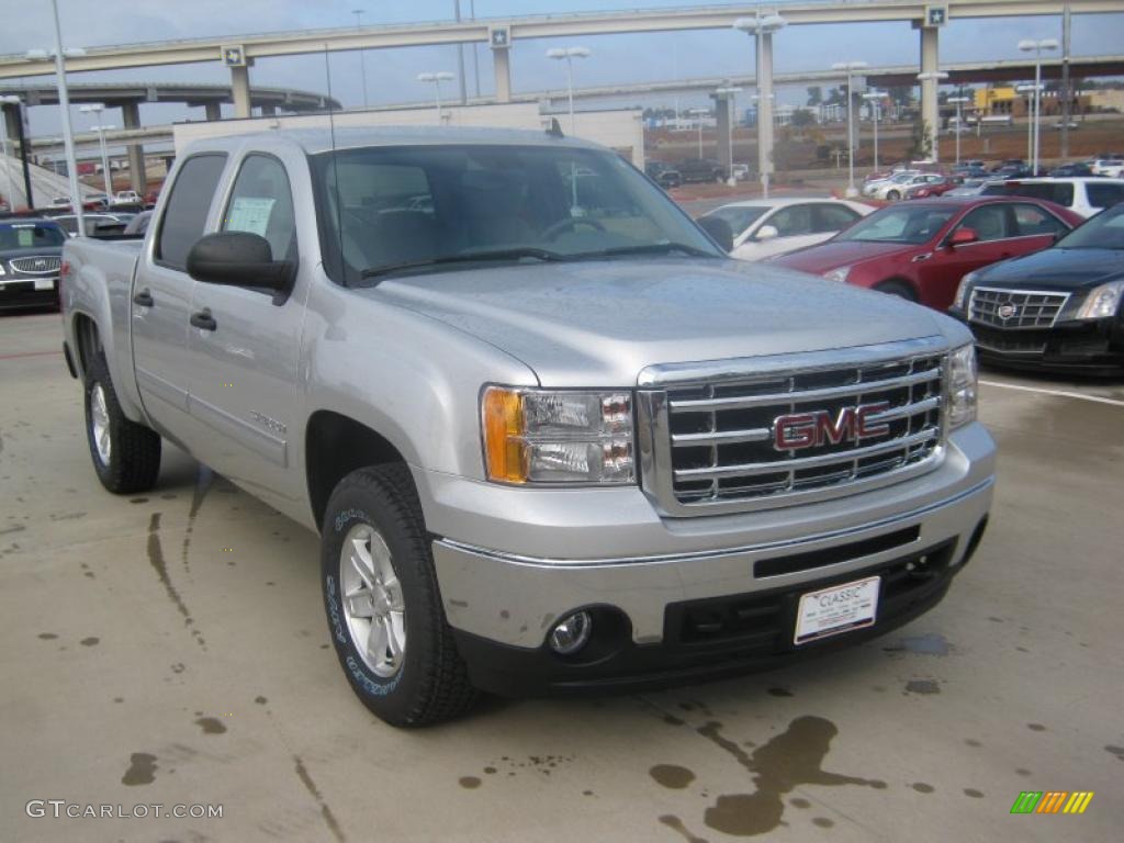 Pure Silver Metallic 2011 GMC Sierra 1500 SLE Crew Cab 4x4 Exterior Photo #45017288