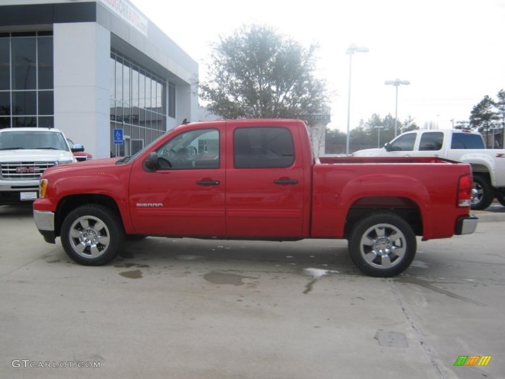 2011 Sierra 1500 SLE Crew Cab - Fire Red / Ebony photo #2