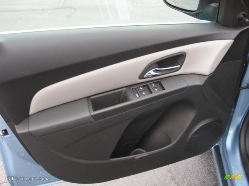 2011 Chevrolet Cruze LS Jet Black/Medium Titanium Door Panel Photo #45017632