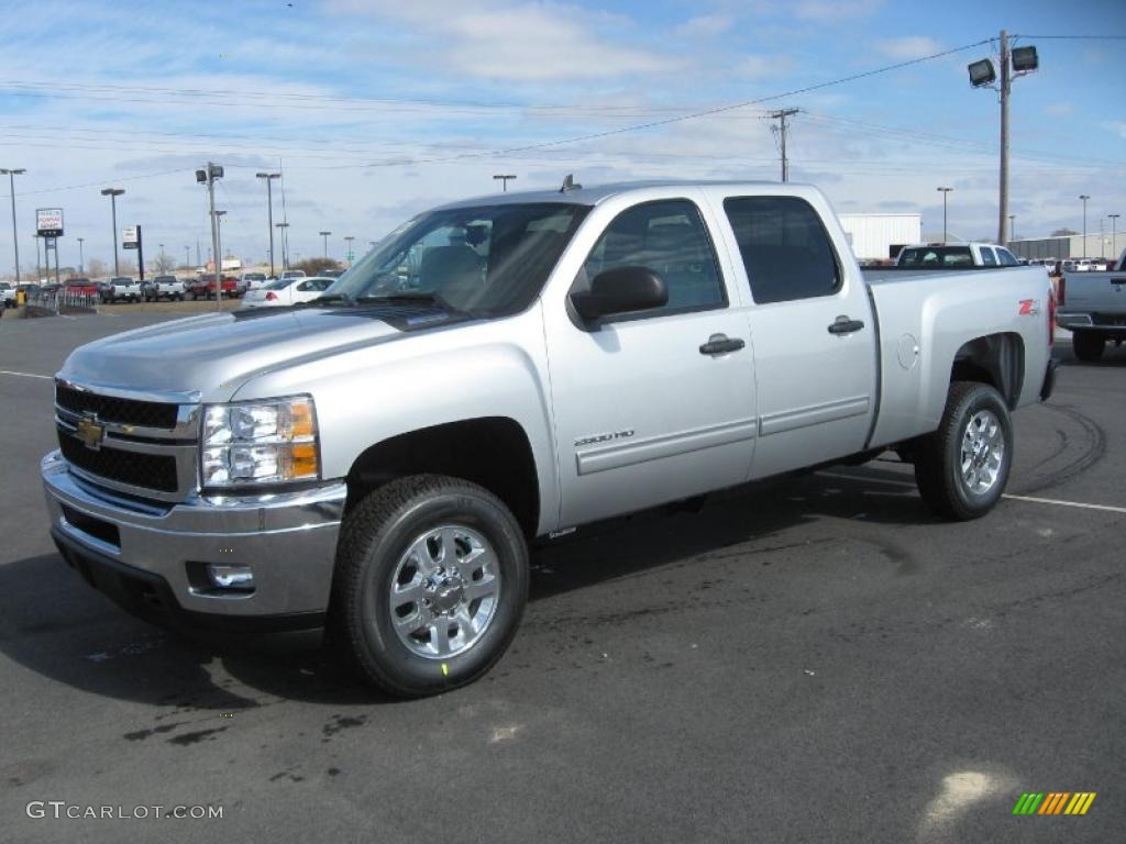 Sheer Silver Metallic 2011 Chevrolet Silverado 2500HD LT Crew Cab 4x4 Exterior Photo #45017728