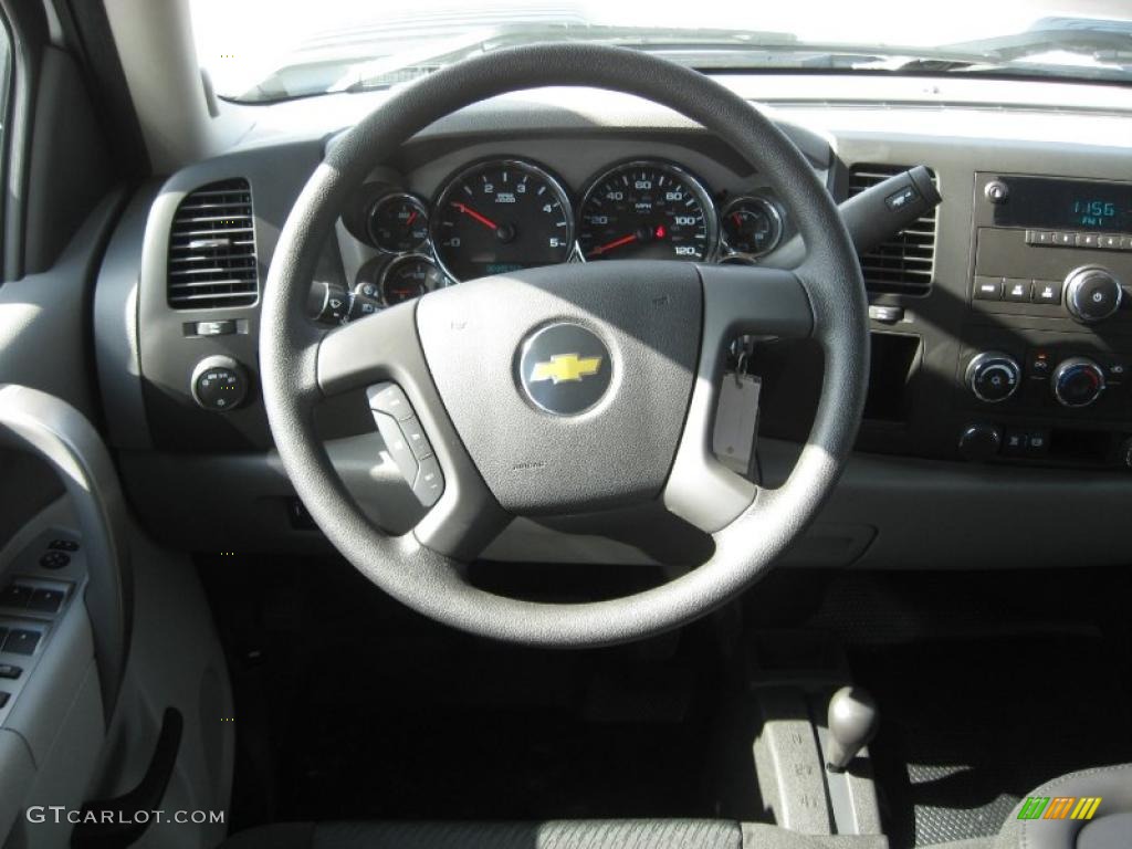 2011 Chevrolet Silverado 2500HD Crew Cab 4x4 Dark Titanium Steering Wheel Photo #45017904