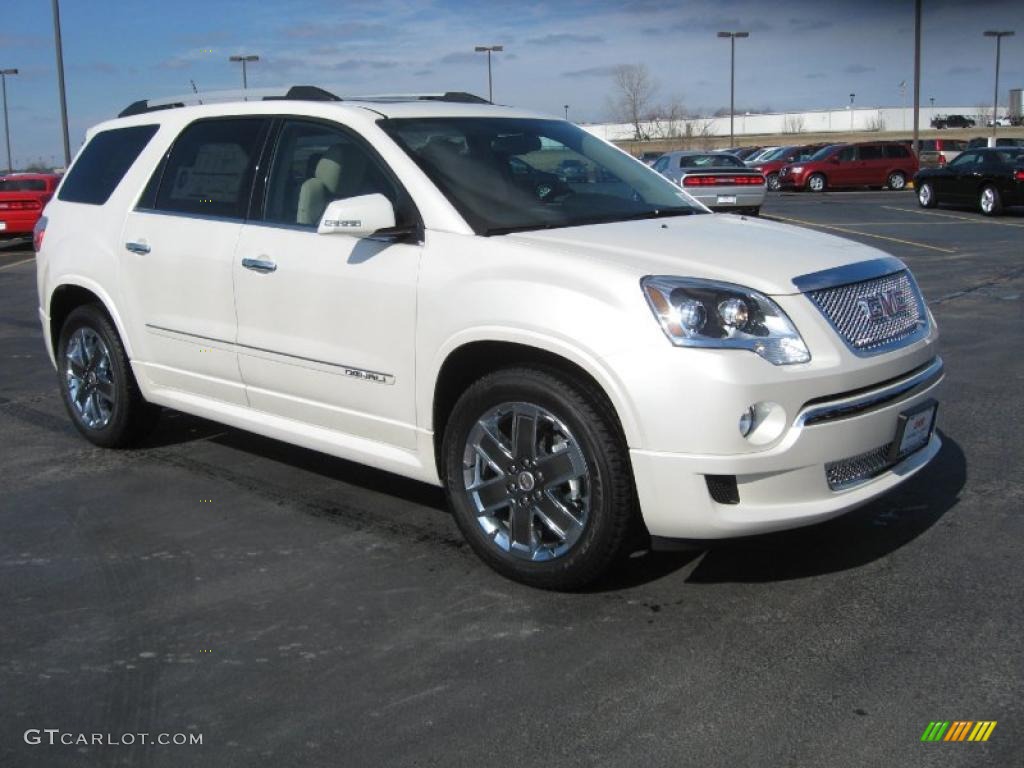 White Diamond Tintcoat 2011 GMC Acadia Denali Exterior Photo #45017952