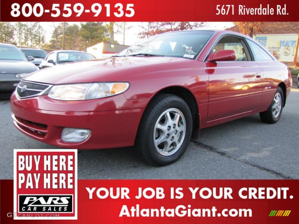 1999 Solara SE V6 Coupe - Red Flame Metallic / Ivory photo #1