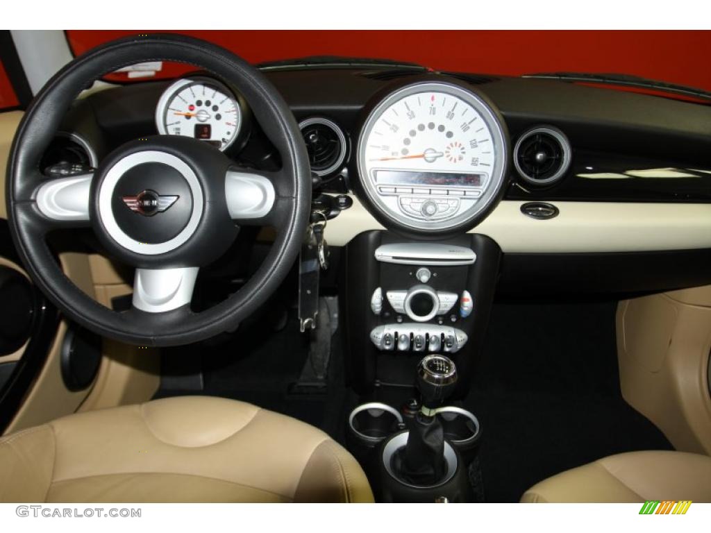 2008 Mini Cooper Hardtop Gravity Tuscan Beige Dashboard Photo #45021940
