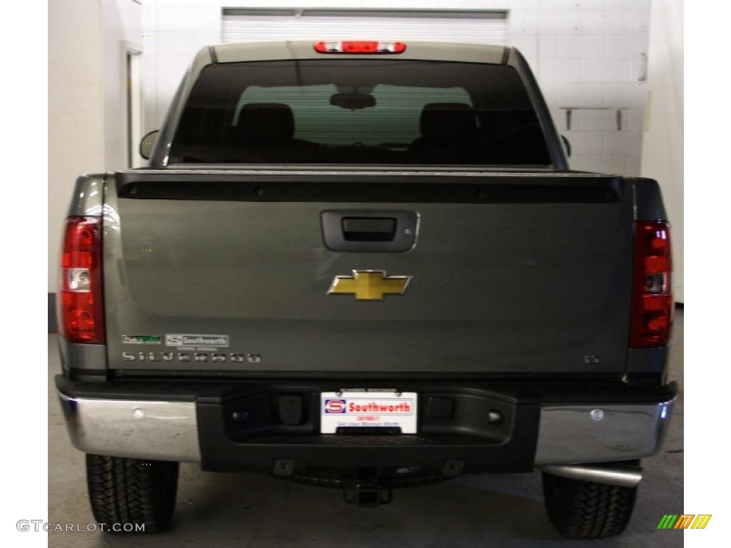 2011 Silverado 1500 LT Crew Cab 4x4 - Steel Green Metallic / Ebony photo #4