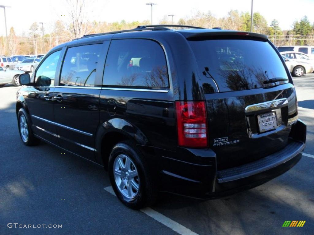 Brilliant Black Crystal Pearl 2009 Chrysler Town & Country Touring Exterior Photo #45025049