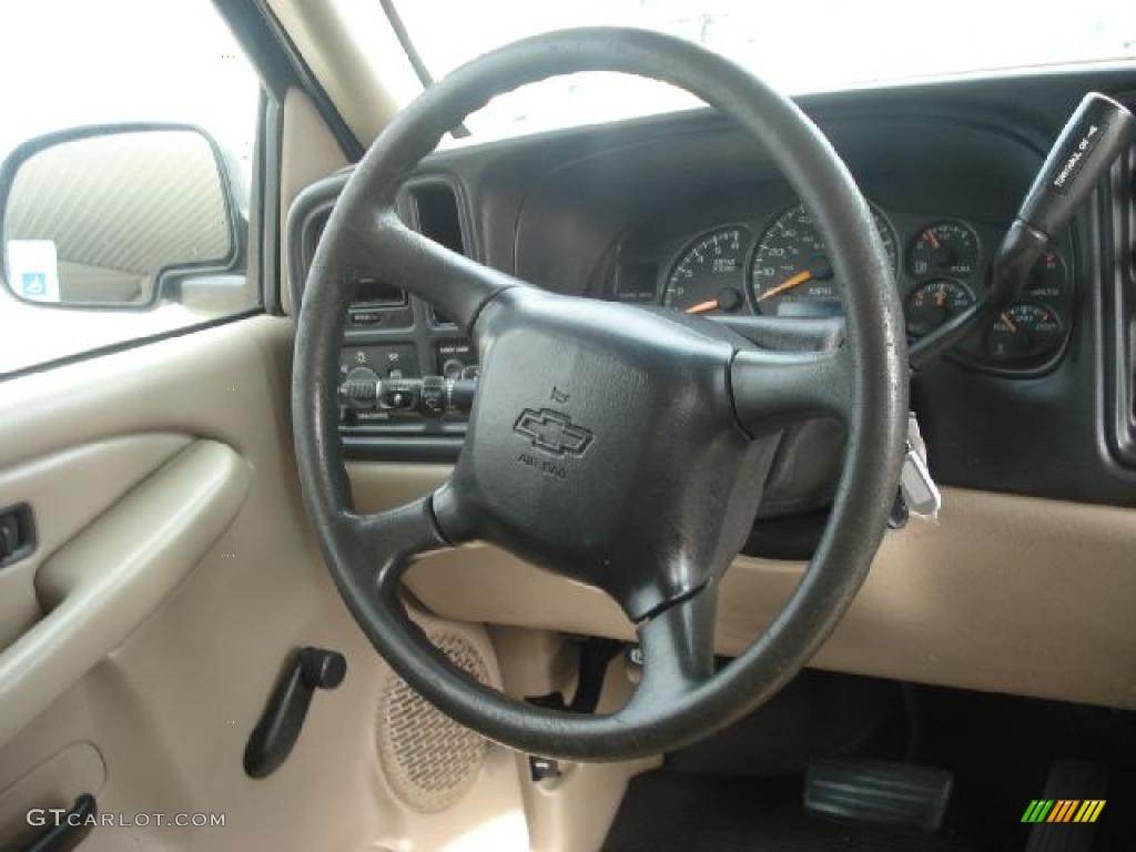 2001 Chevrolet Silverado 2500HD LS Extended Cab Tan Steering Wheel Photo #45029425