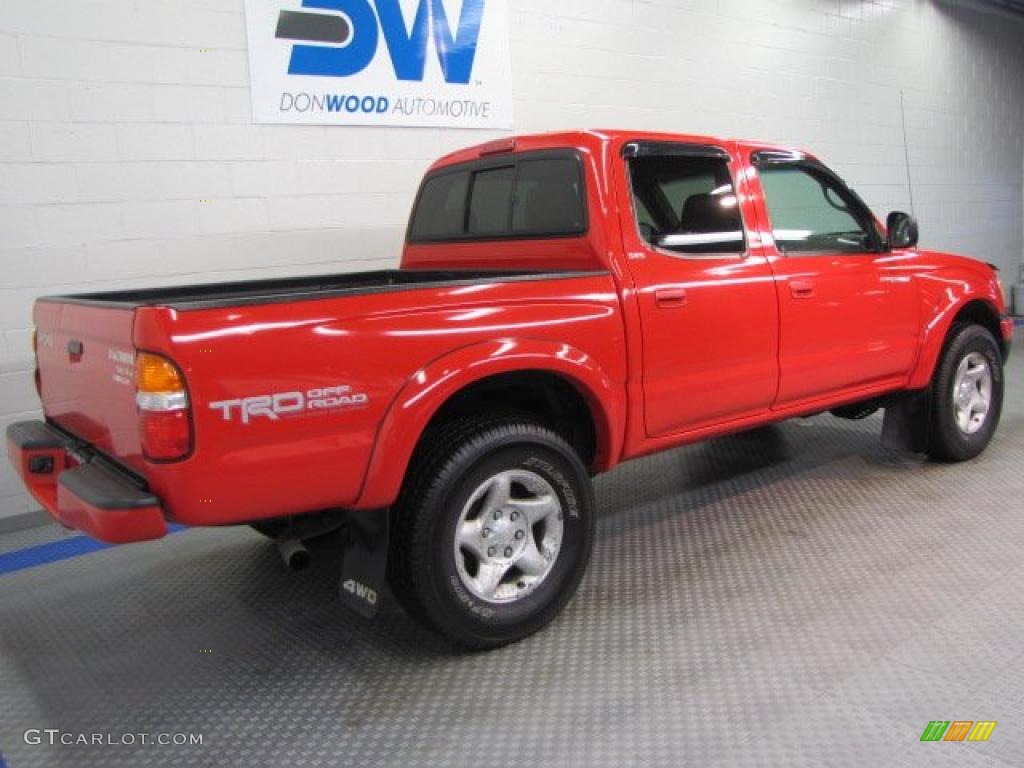 2004 Tacoma V6 TRD Double Cab 4x4 - Radiant Red / Oak photo #4
