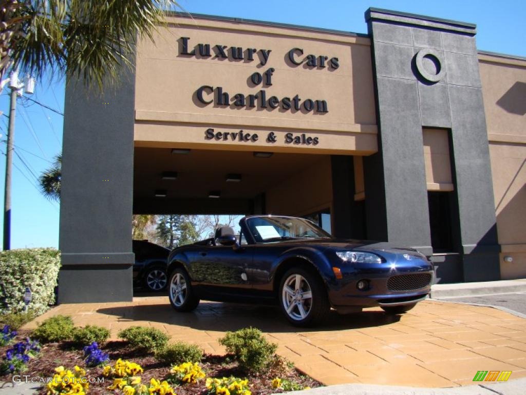 2008 MX-5 Miata Sport Roadster - Stormy Blue Mica / Black photo #1