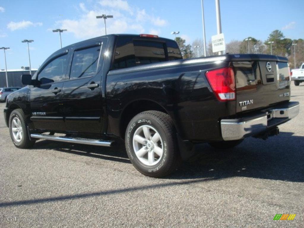 Galaxy Black 2009 Nissan Titan SE Crew Cab Exterior Photo #45036049