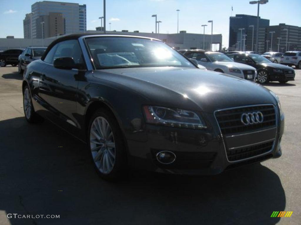 2011 A5 2.0T Convertible - Meteor Grey Pearl Effect / Light Grey photo #1