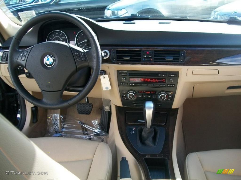 2008 BMW 3 Series 335xi Sedan Beige Dashboard Photo #45042499