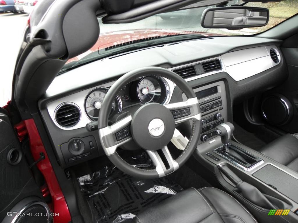 2010 Mustang V6 Premium Convertible - Red Candy Metallic / Charcoal Black photo #3