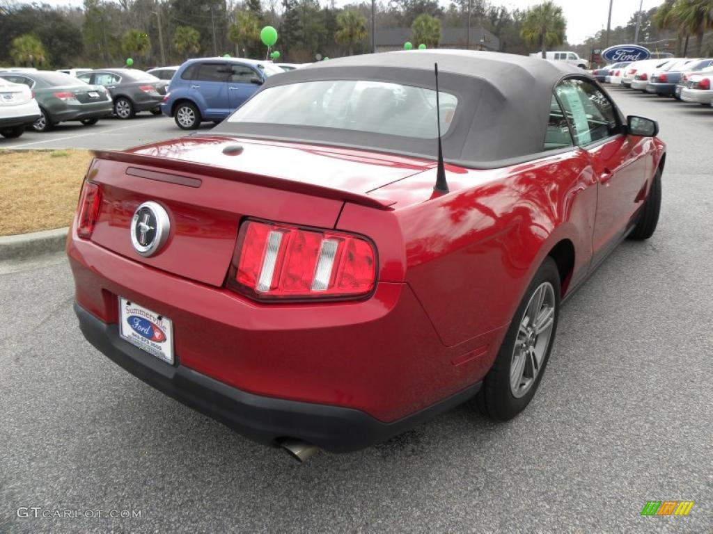 2010 Mustang V6 Premium Convertible - Red Candy Metallic / Charcoal Black photo #10