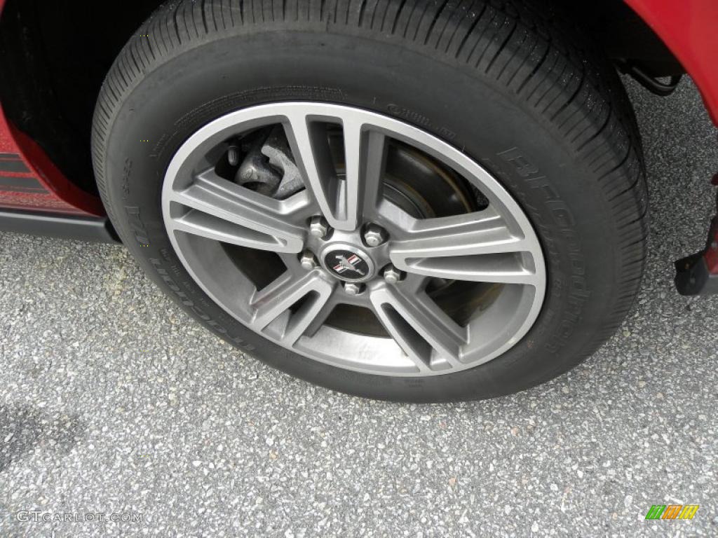 2010 Mustang V6 Premium Convertible - Red Candy Metallic / Charcoal Black photo #13