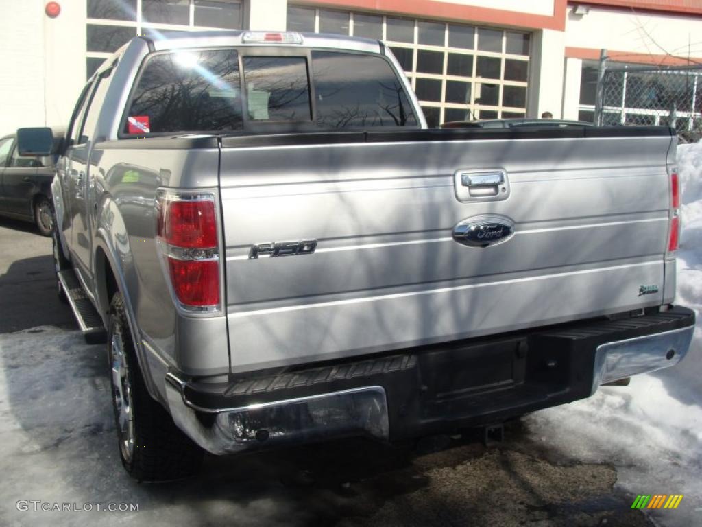 2010 F150 Lariat SuperCrew 4x4 - Ingot Silver Metallic / Black photo #7